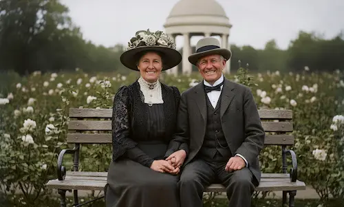 Before and after using AI photo restoration on an old family portrait.